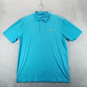 Masters Tech Polo Shirt Mens XL Blue Golf Short Sleeve Performance Collared